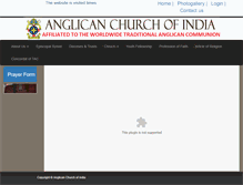 Tablet Screenshot of anglicanchurchofindia.com